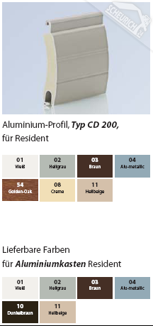 Alulux Resident CD 200 Profilfarben