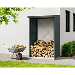 Hörmann EcoStar Kaminholzregal Trend, JETZT schnelle Lieferzeit in anthrazit und moosgrün!