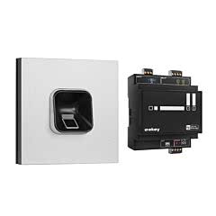 ekey sLine Fingerprintset in Schwarz für Siedle Vario Silber-Metallic, Aktionspreis