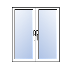 Scheurich Aluminium Balkontür 2-flügelig - RAL 9016