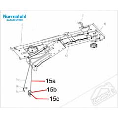 15c - Schraubnippel, 6 x 9 mm für Normstahl Tandem Garagentorantrieb