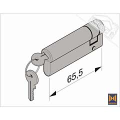 Hörmann Profil-Halbzylinder, 55,5 + 10 mm für Industrie-Sektionaltor BR 30 und BR 40 (Ersatzteile Tore)