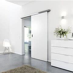 Scheurich Light Holz-Schiebetüre, mit SlideCompact Laufschiene, vor der Wand