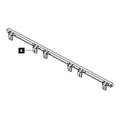 6. Sommer Zahnstange (Kunststoff) 1 m, incl. Befestigungsmaterial, gator 400,starglider 300 E, SM 40 T, SG 1 (Ersatzteile Torantriebe)