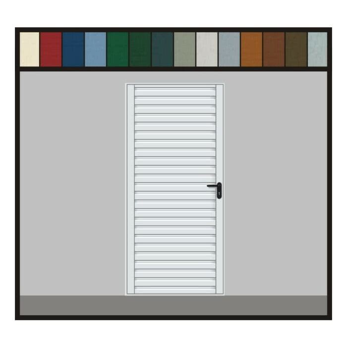 Hörmann Garagen-Nebentüre Motiv 957, glatt, Eckzarge, ansichtsgleich zu