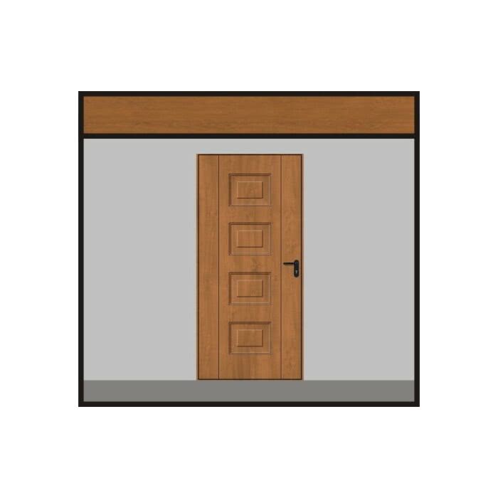Hormann Garagen Nebenture Motiv 973 Decograin Eckzarge Ansichtsgleich Zu Hormann Schwingtoren Aus Stahl