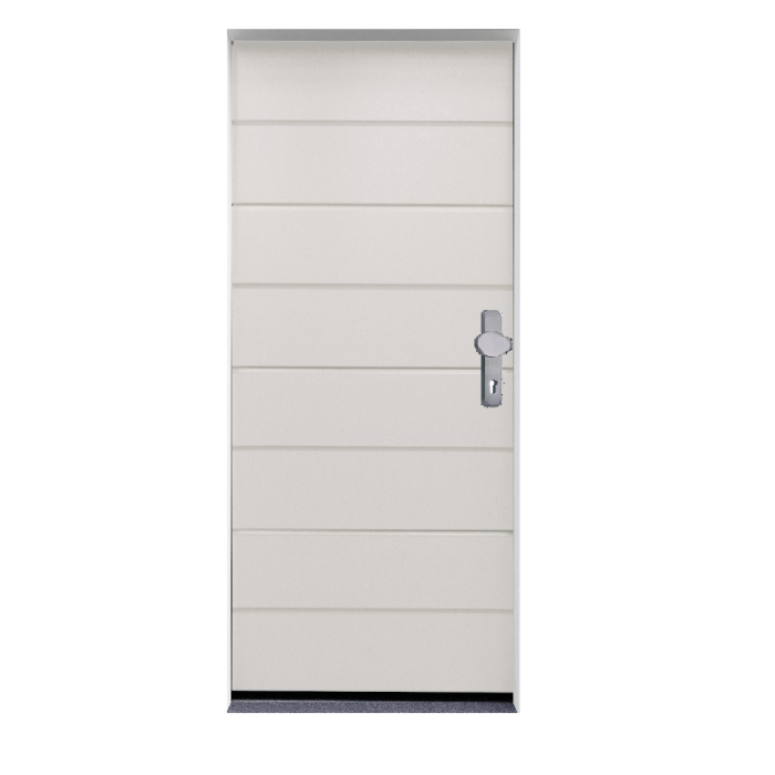 ISO-40 Garagennebentüre gefüllt mit Torpaneelen mit Blockzarge