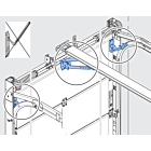 Set Klapprollenhalter (Lüftungsstellung) - nicht kombinierbar mit der Hörmann Einbaukonsole!