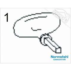Handschmeichler, schwarz Vierkantlänge inkl. Bund 74 mm für Normstahl Schwingtor SWT