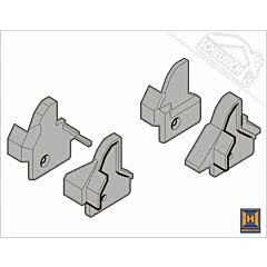 Hörmann Fingerschutzkappen-Set Schlupftür (mit Schrauben) für Industrie-Sektionaltor BR 40 (Ersatzteile Tore)