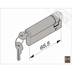 Hörmann Profil-Halbzylinder, 55,5 + 10 mm für Industrie-Sektionaltor BR 30 und BR 40 (Ersatzteile Tore)