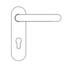 ECO Wechselgarnitur D-110 Kurzschild mit OGL Click mit K-130 Türknopf, 9 mm FS Ku PZ 72 mm