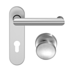 ECO Wechselgarnitur D-330 Kurzschild mit OGL Click mit K-130 Türknopf, 9 mm FS ER PZ 72 mm