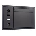 HELLO-Briefkasten inkl. DoorBird-Sprechanlage D1100E und ekey sLine Fingerprint, Unterputz