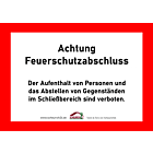 Aufkleber Achtung Feuerschutzabschluss