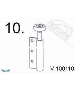 10  - Randscharnier mit Rolle für Normstahl Seitensektionaltor SST Endsektion Doppelkurve bis Baujahr 04/1996 - nicht mehr lieferbar - 