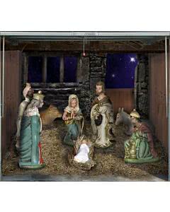Garagentorplane Nativity Scene