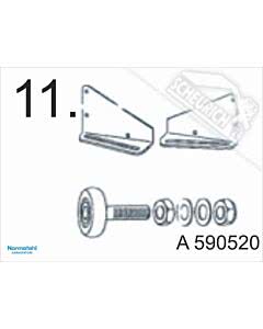 11 - Scharnierkonsole komplett für Normstahl Seitensektionaltor SST bis Baujahr 04/1996