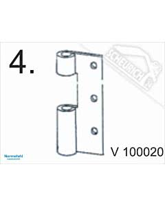 4 - Scharnierteil außen für Normstahl Seitensektionaltor SST bis Baujahr 04/1996