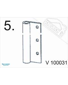 5 - Scharnierteil für Normstahl Seitensektionaltor SST bis Baujahr 04/1996, für Tragrolle V100150
