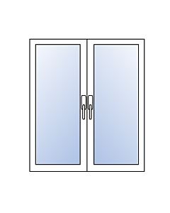 Scheurich Aluminium Balkontür 2-flügelig - RAL 9016