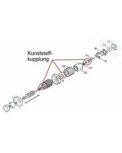 Kunststoffkupplung für Normstahl Elegant 400 Drehtorantrieb 