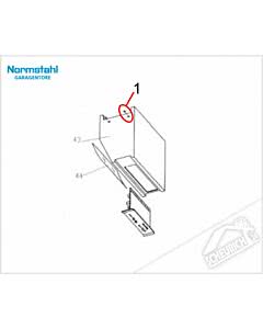 1 - Canoe-Clips für Normstahl Tandem Garagentorantrieb