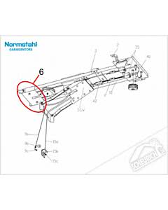 6 - Gegenlager für Normstahl Tandem Garagentorantrieb