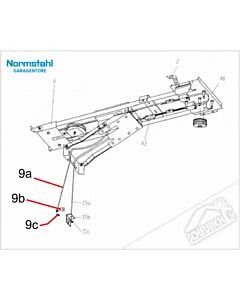 9b - Hebel für Notentriegelung für Normstahl Tandem Garagentorantrieb