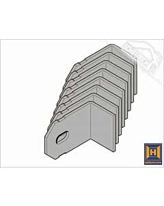 Hörmann Element mit Eckzarge und Ergänzungszarge, Einbau in Sichtbetonwände und Sichtmauerwerk, Befestigungslaschen für Ergänzungszarge Zubehör Anschweißlasche Gegenzarge Z52-8 (8 Laschen)