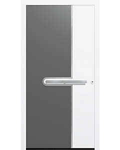 Hörmann Aluminium-Haustüre ThermoSafe Motiv 585 (Applikation von außen gesehen rechts in Farbton in Anlehnung RAL 9011 abgebildet)