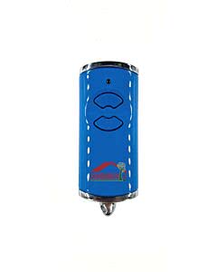 Hörmann Handsender HSE 2 BS 868 MHz himmelblau glänzend, mit Scheurich Logo - Aktion: Solange der Vorrat reicht