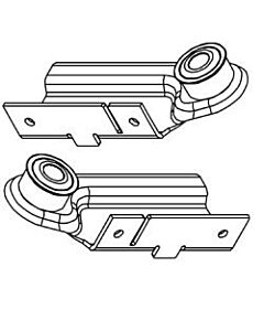 8 - Rollenhalter Mittelsection, paarweise rechts und links, ohne Rolle für Normstahl Deckensektionaltor G60 ab Baujahr 02/2007 und G30 von Baujahr 08/2003 bis 01/2007