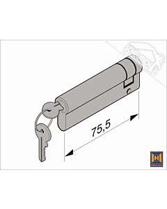 Hörmann Profil-Halbzylinder, 65,5 + 10 mm für Industrie-Sektionaltor BR 40 (Ersatzteile Tore)