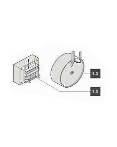 1.3. Sommer Trafo Ringkern 230V/24V, 150VA mit Netzkabel D duo S, 500 + 650 SL-SL40, duo 650 N