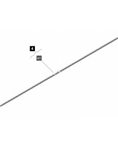 4. Sommer Kette, 1/2" x 1/8", 233 Glieder f. Bew.-Hub 2600mm 