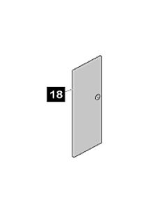 18. Sommer Wartungs-Türe für Schrankengehäuse mit Struktur, für linksschließende Schranken, ASB-6010