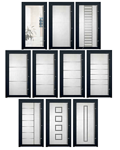 TorOne HTG90 Ganzglas Aluminium Haustür  - Wählen Sie Ihr Glas Motiv