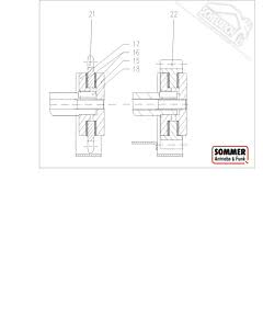 15. Sommer Kupplungsscheibe mit Gewinde, WS300, DS400+600 (Ersatzteile Torantriebe)