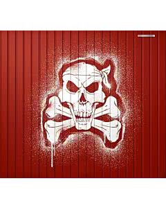 Garagentorplane Skull Red