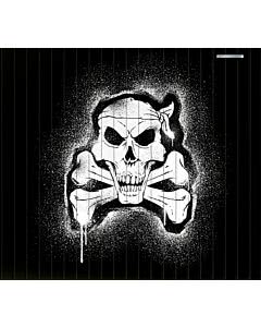 Garagentorplane Skull Black