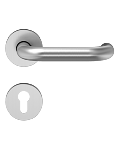 ECO Drückergarnitur D-110 Rundrosette mit OGL Click, 9 mm FS ER PZ für Panikschlösser