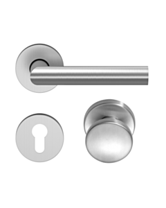 ECO Drückergarnitur D-310 Rundrosette mit OGL Click mit K-130 Türknopf, 9 mm FS ER PZ