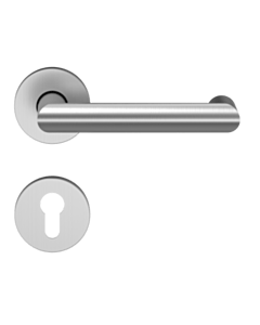 ECO Drückergarnitur D-330 Rundrosette mit OGL Click, 9 mm FS ER PZ für Panikschlösser