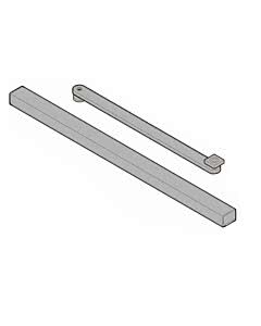 Hörmann Gleitschiene G EMF silber, Contur mit Hebel für Dorma TS 93