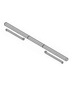 Hörmann Gleitschiene G-SR EMF 2 VL silber Contur, mit Hebel für Dorma TS 93 GSR