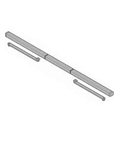 Hörmann Gleitschiene G-SR EMR 2 VL silber Contur, mit Hebel für Dorma TS 93 GSR 