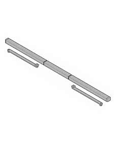 Hörmann Gleitschiene G-SR VL silber, Contur mit Hebel für Dorma TS 93 GSR