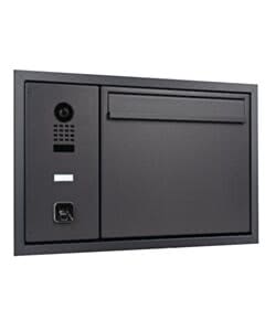 HELLO-Briefkasten inkl. DoorBird-Sprechanlage D1100E und ekey sLine Fingerprint, Unterputz