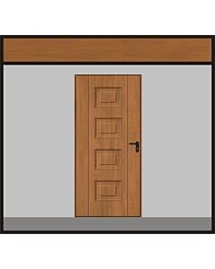 Hörmann Garagen-Nebentüre Motiv 973, Golden Oak, Eckzarge, ansichtsgleich zu Hörmann Schwingtoren aus Stahl